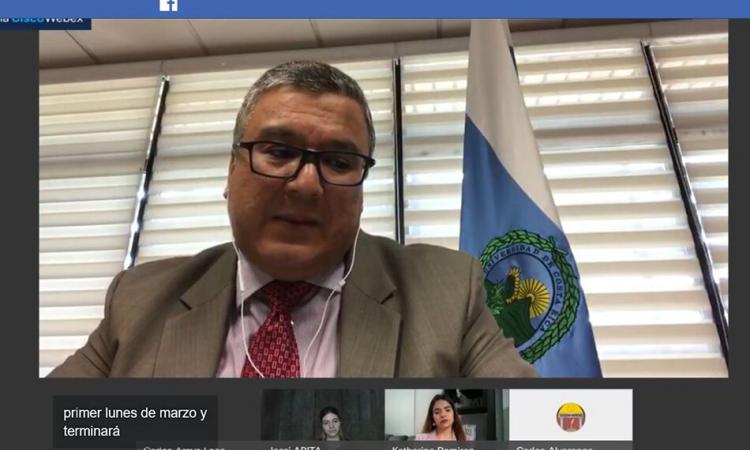 Rector llama a colaboración interuniversitaria en Centroamérica para luchar contra COVID-19