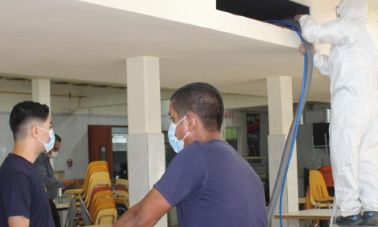 Inician trabajos de limpieza y desinfección en cafeterías de la Universidad de Panamá