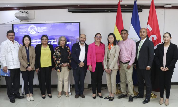  UNAN-Managua recibe visita de delegados de empresa estatal china para la prevención de desastres