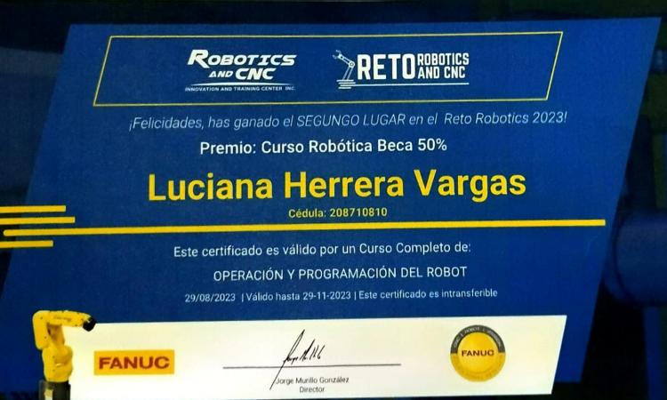 Estudiante de Mecatrónica obtuvo segundo lugar en competencia de robótica