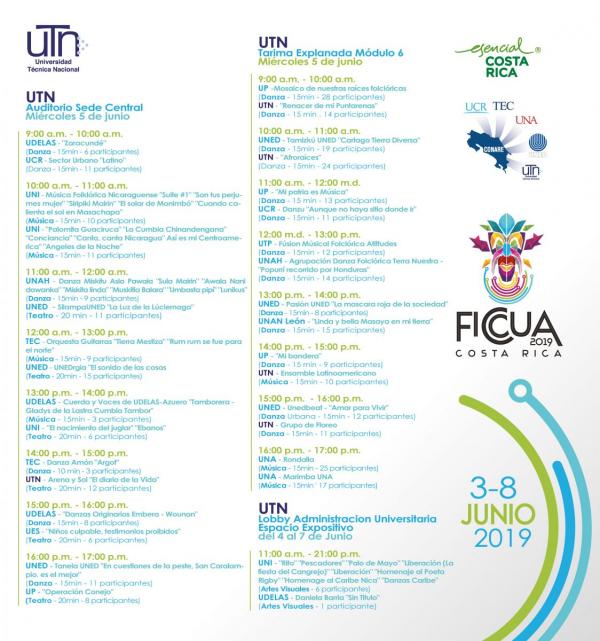 Calendario UTN 5 de junio ficcua