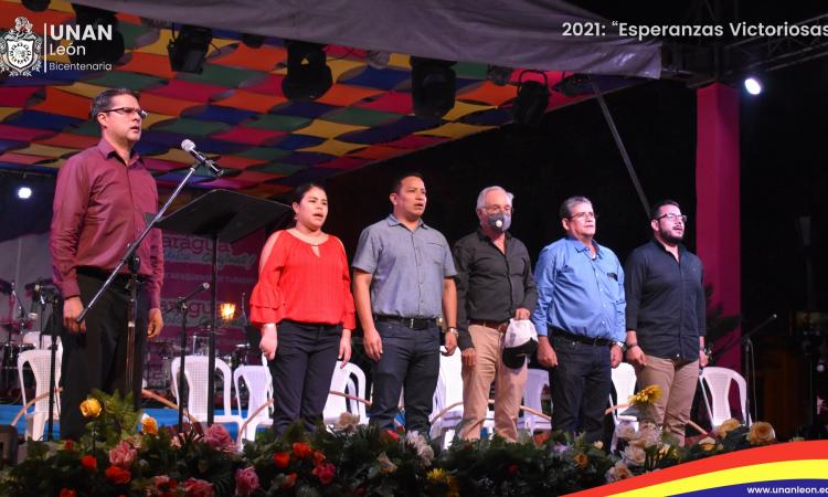 La UNAN - León Bicentenaria estuvo presente en el Acto de clausura del II Festival Internacional de las Artes