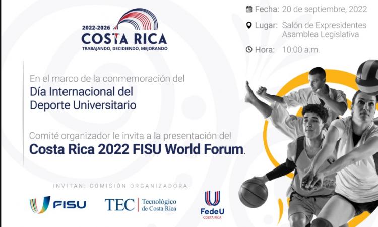 Costa Rica albergará evento mundial sobre deporte universitario
