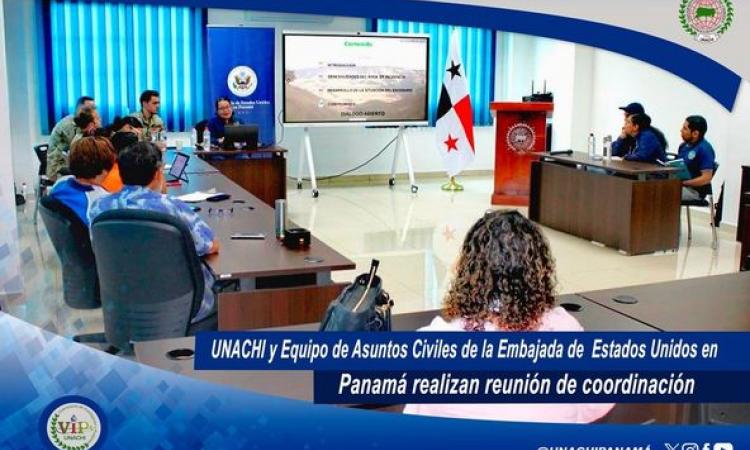 UNACHI y equipo de Asuntos Civiles de la Embajada de  Estados Unidos en Panamá realizan coordinación de acciones de prevención de riesgo