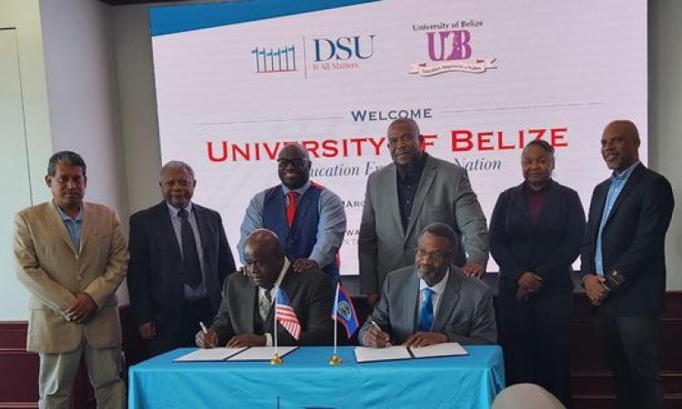 La Universidad de Belice (UB) visita la Universidad Estatal de Delaware (DSU)