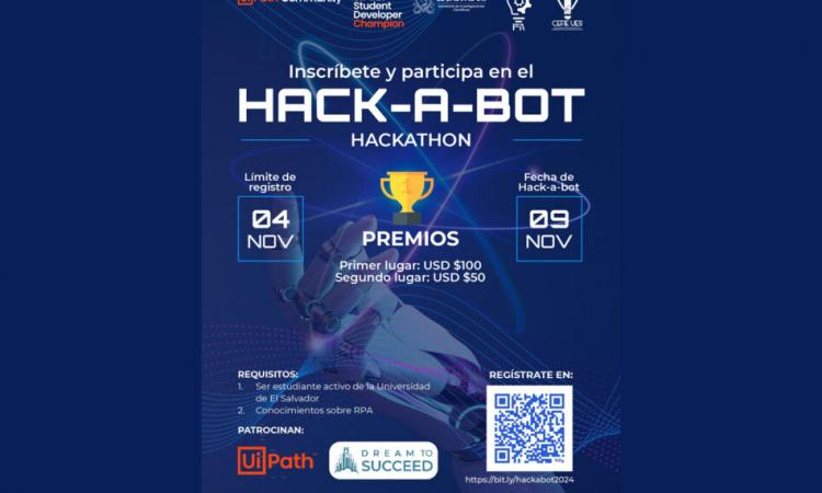 Convocan a participar en el Hack-a-Bot UES, concurso de soluciones automatizadas y con inteligencia artificial