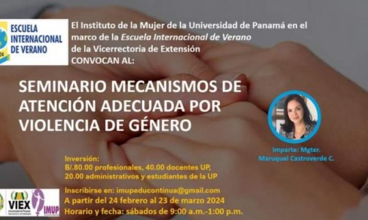 Imup organiza seminario sobre  Mecanismos de Atención Adecuada por Violencia de Género