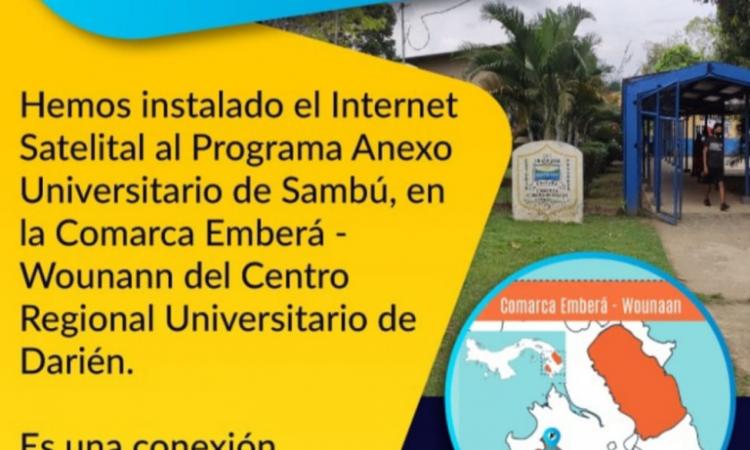 Programa anexo universitario de SAMBÚ, cuenta con internet satélitel 
