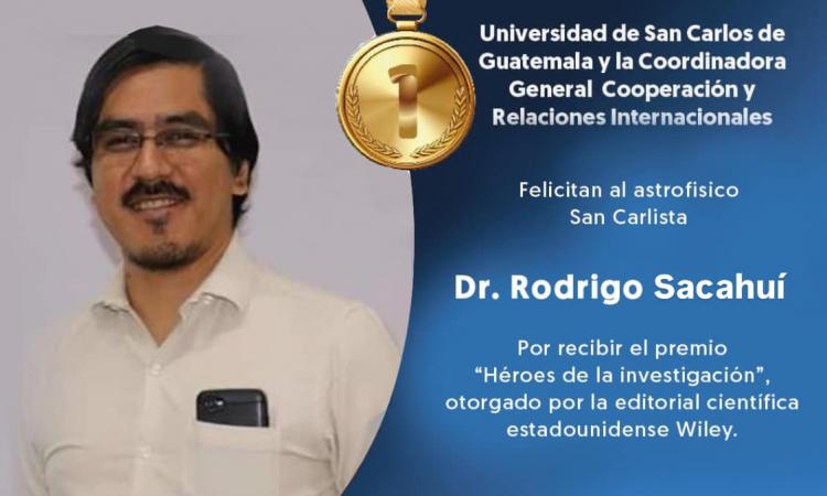 Profesor de la USAC recibe prestigioso premio internacional 