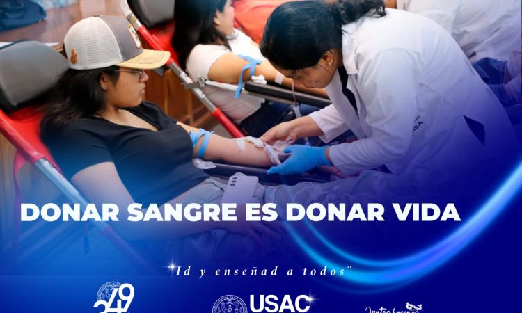 Realizan jornada de donación de sangre en la USAC