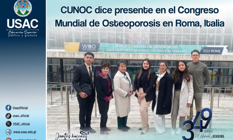 ¡CUNOC dice presente en el Congreso Mundial de Osteoporosis en Roma, Italia!