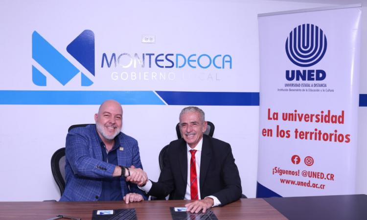 UNED y Gobierno Local de Montes de Oca firman convenio para fortalecer educación y cultura