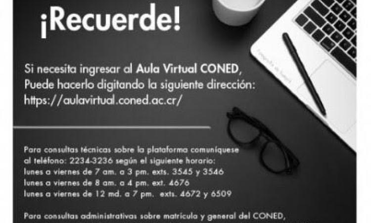 Aula Virtual es la nueva y versátil plataforma del CONED