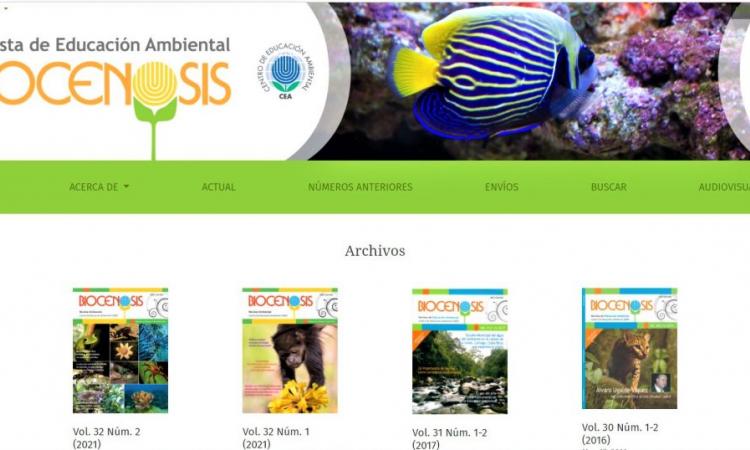 Revista Biocenosis anunció recepción de artículos ambientales