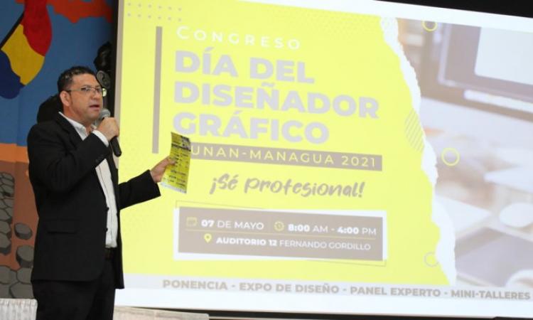 Diseñadores gráficos de la UNAN-Managua fomentan la investigación y la innovación tecnológica en congreso