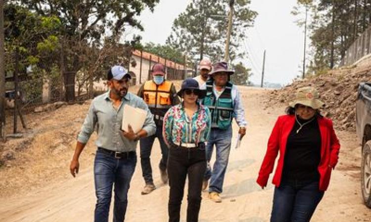 Visita para recepción provisional de Obra-Cerco Perimetral de Calanterique, tercer etapa.