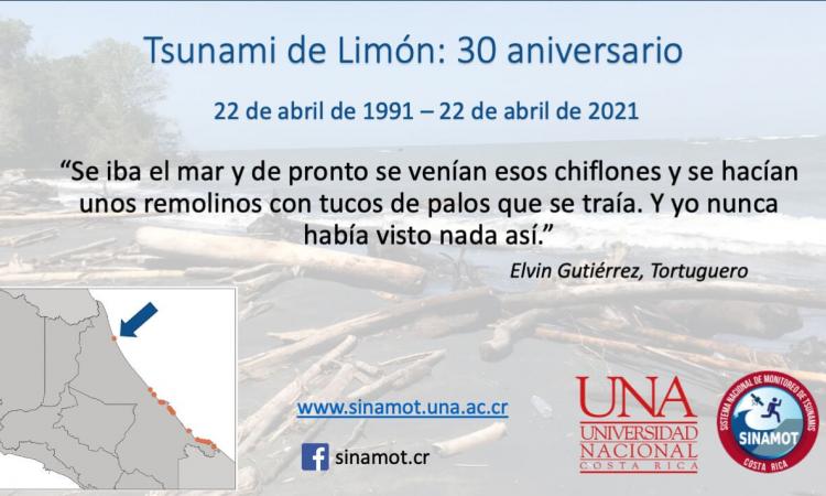  30 aniversario del terremoto y tsunami de Limón
