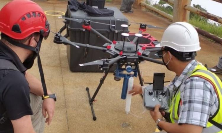 Mediante drones investigadores de la UNA analizan lagos cratéricos